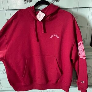 Champion Maroon Hoodie with Logo Accents